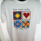 NEW Quilter’s T-Shirt Sew many quilts ~ Sew Little Time Size Large