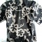 Reverse Hawaiian Button-Down Shirt Size Medium Go Barefoot Black White