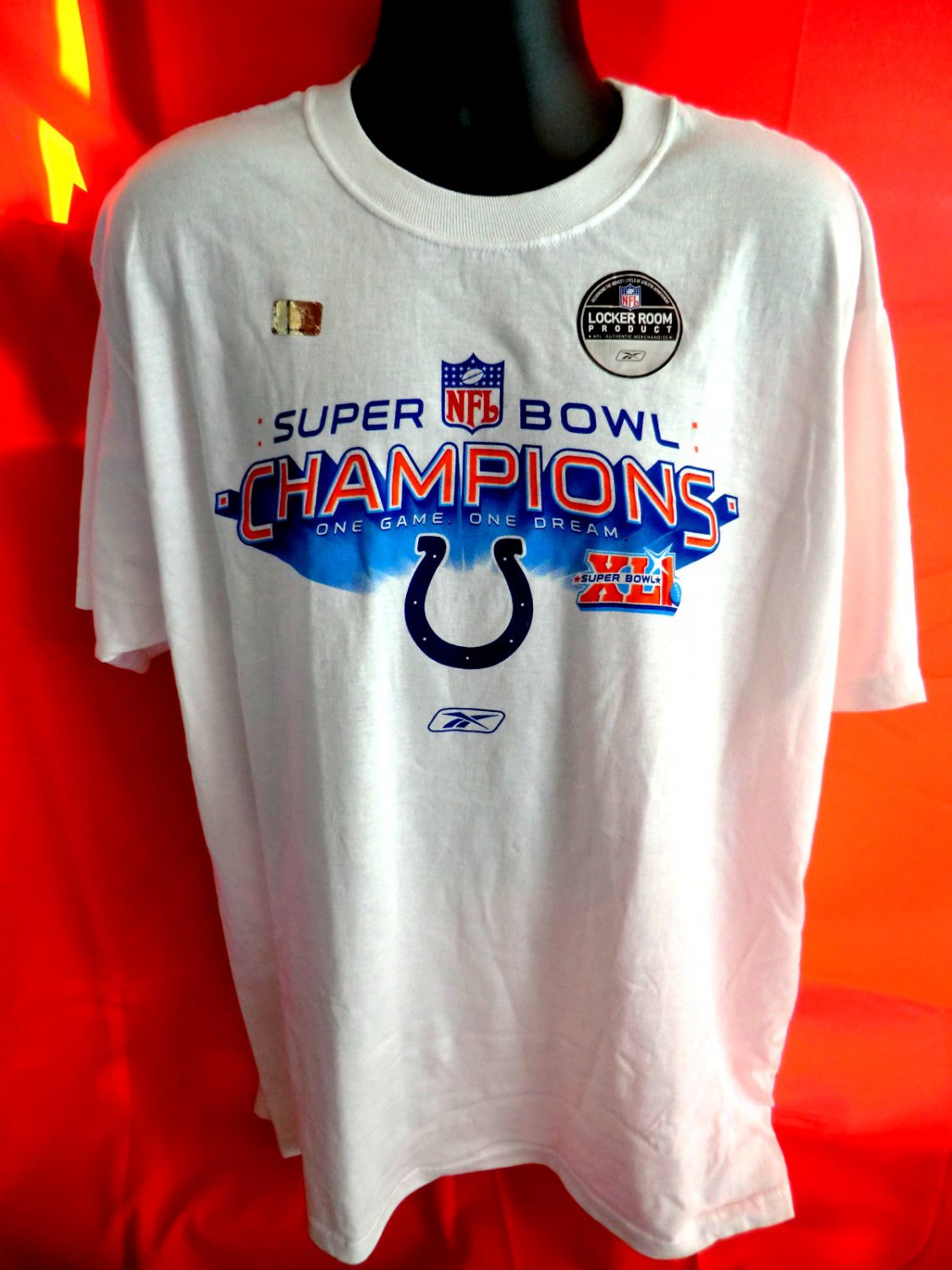 New! Super Bowl XLI Champions COLTS Size XL