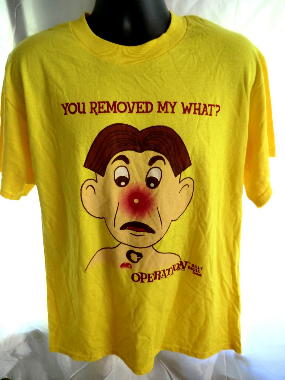 SOLD! Funny OPERATION Game T-Shirt YOU REMOVED MY WHAT? Size Large
