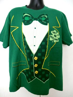 Funny Irish Luck Shirt St Patrickâs Day Tuxedo Size XL