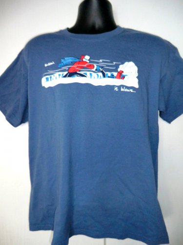 Funny Winter T-Shirt  SNOW &acirc;�&brvbar;it BLOWS Size Large