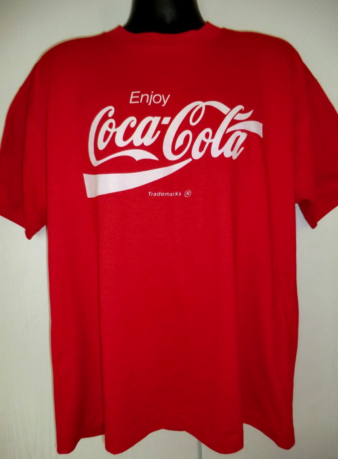 SOLD! Vintage Coca Cola Red T-Shirt Size XL Classic Coke Design