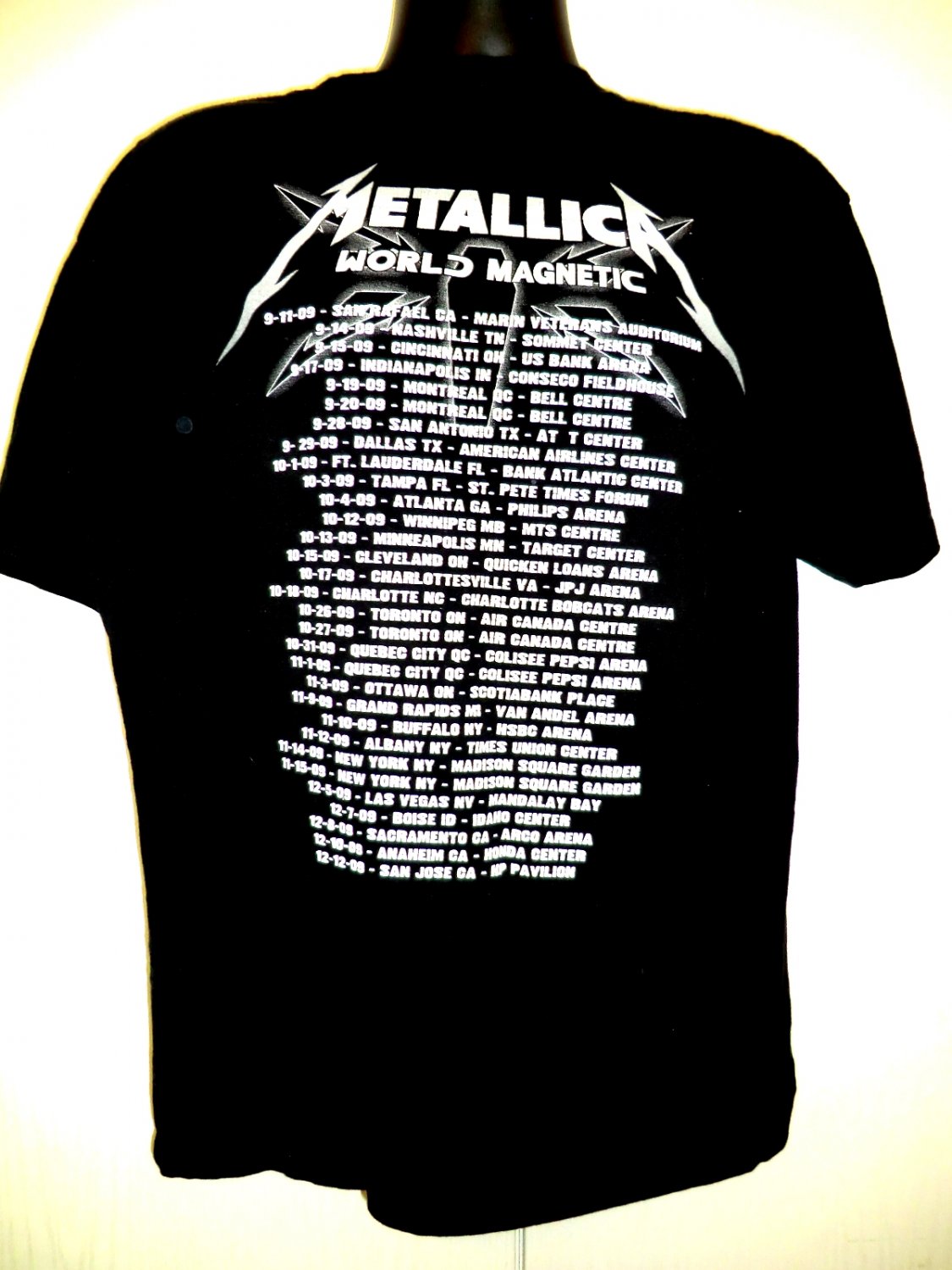 metallica world magnetic tour shirt