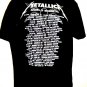 Metallica World Magnetic Tour T-Shirt Size Large