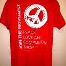 Join the Movement T-Shirt Peace Love Comparison Shop ~ Size Large