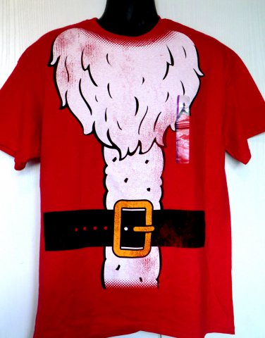 Santa T-Shirt Size Large  Kris Kringle Christmas Party Tee