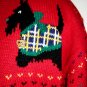 Ugly Holiday Sweater Scottie Terrier Dogs Size Medium