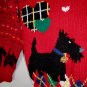 Ugly Holiday Sweater Scottie Terrier Dogs Size Medium