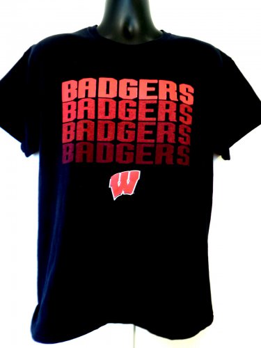 BADGERS T-Shirt Size Large University of Wisconsin