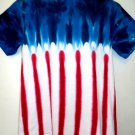 Tie Dye Red White Blue T-Shirt Size Large