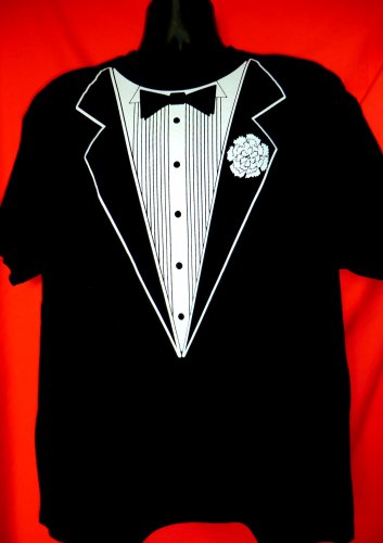 Classic Tuxedo Black T-Shirt Size XL