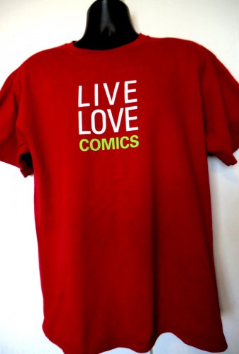 LIVE LOVE COMICS T-Shirt Size Large