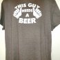 Funny THIS GUY NEEDS A BEER T-Shirt Size XL