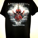 Rare Apocalyptica Concert Tour T-Shirt Size Medium ~ WORLDS COLLIDE