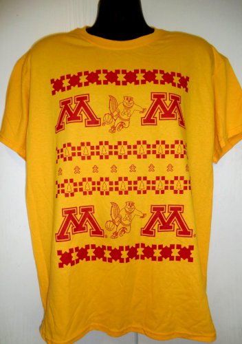 Golden Gophers Basketball Ugly Holiday T-Shirt Size Large University of Minnesota MN