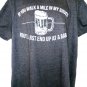 Funny Wisconsin Drinking T-Shirt Size XL Walk a mile in my shoes You’ll just end up at a bar