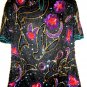 Vintage Lawrence Kazar Beads & Sequin Beaded / Sequin Black Top Size Small NWT