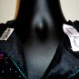 Vintage Lawrence Kazar Beads & Sequin Beaded / Sequin Black Top Size Small NWT