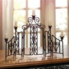 Scrollwork Candleholder Screen - unique tabletopper!