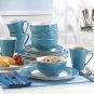 16-piece Blue Dinnerware Set - Blue Bone China Dinnerware Set