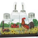 Country Rooster Cruet Set - Country Decor - Rooster Cruet Set