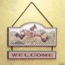 Rooster Welcome Sign - Rooster Sign for Country Decor