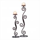 Set of 2 Swirl Caldlesticks