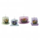 4 pc Floral Candle Set