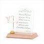 22k Gold Plate Glass Cross with Prayer