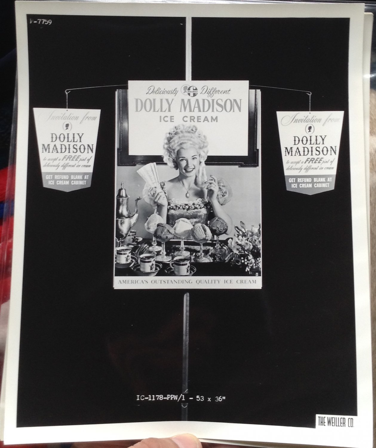 Foremost Ice Cream Photo Dolly Madison 1950's Weiller Co philadelphia