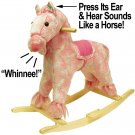 Pink Plush Rocking Pony with Sound