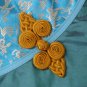 Asian Buttons Pillow Cushion Cover 19" Teal