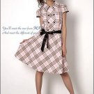 Square Stripe One Piece Dress (Free Shipping Worldwide)