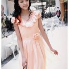 Pink V Collar One Piece Dress (Free Shipping Worldwide)