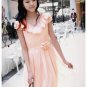 Pink V Collar One Piece Dress (Free Shipping Worldwide)
