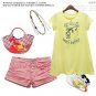 Yellow Long Style Lovely Prinited T Shirt