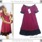 Purple Yarn-sided Cotton One Piece Dress