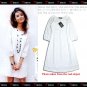 Pure White High Class Pattern Cotton One Piece Dress