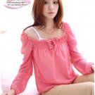 Ladies Hot Pink Chiffon Adorable Blouse