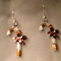 Candy Cane Christmas Bead Pendant Earrings