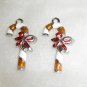 Candy Cane Christmas Bead Pendant Earrings