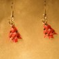 Red & Purple Enamel Crystal Christmas Tree Pendant Earrings