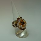 Smokey Topaz Flower Crystal Ring (RG001)