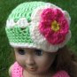 Hand Crocheted Doll Beanie Hat for American Girl or Gotz or 18 inces Dolls