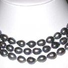 AA real 50" 10-11mm peacock pearl necklace