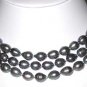 AA real 50" 10-11mm peacock pearl necklace