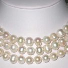 Real 50" 12mm white FW pearl necklace