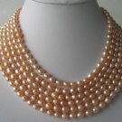 Gorgeous 116" lustrous pink FW pearl necklace