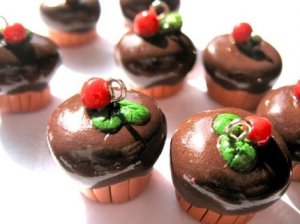 2 Chocolate Muffin Charm